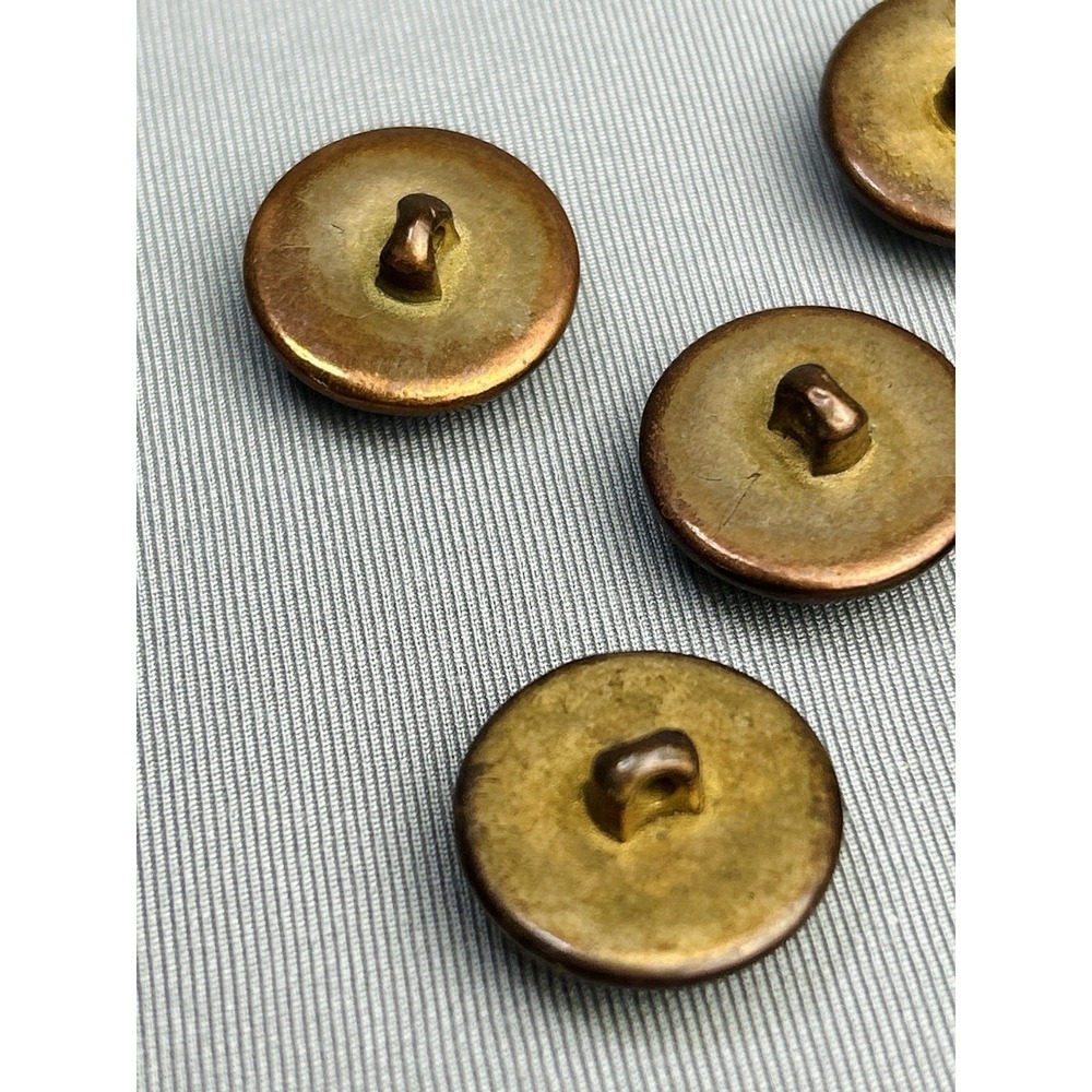 Vintage‎ Dome Metal Buttons Set Of 5 - Picture 7 of 10